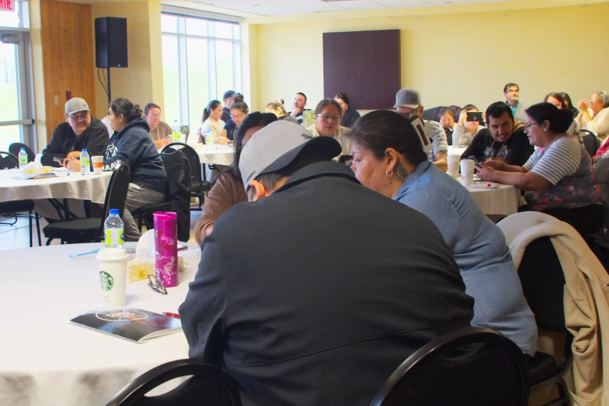 The official launch of the Family Matters workshop in Mistissini, Quebec, October 2024.